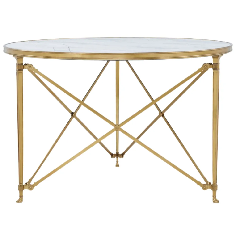 Brass Detail Round Coffee Table