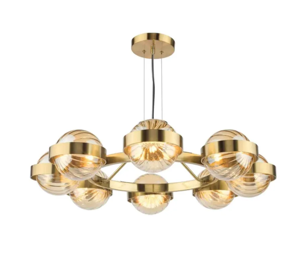 Ripple Glass Shade Chandelier