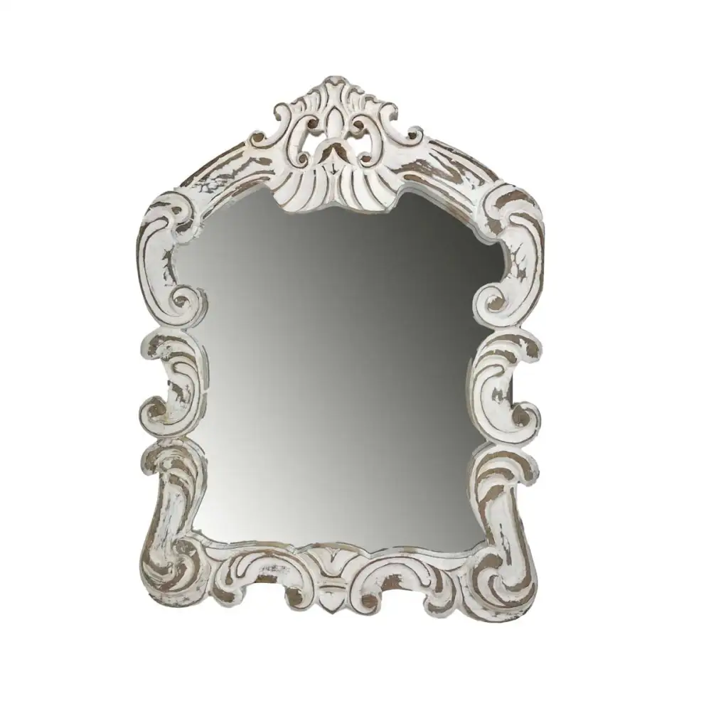 Carved Mango Wood Vanity Mirror