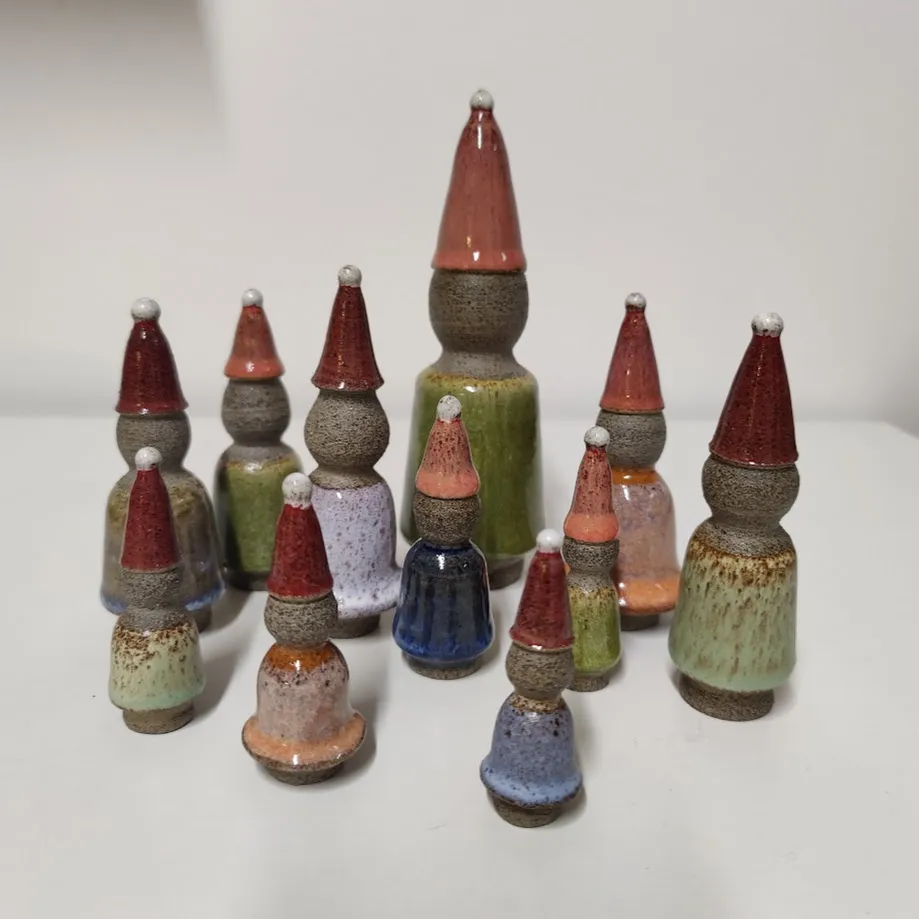 Handcrafted Ceramic Gnome Ornament