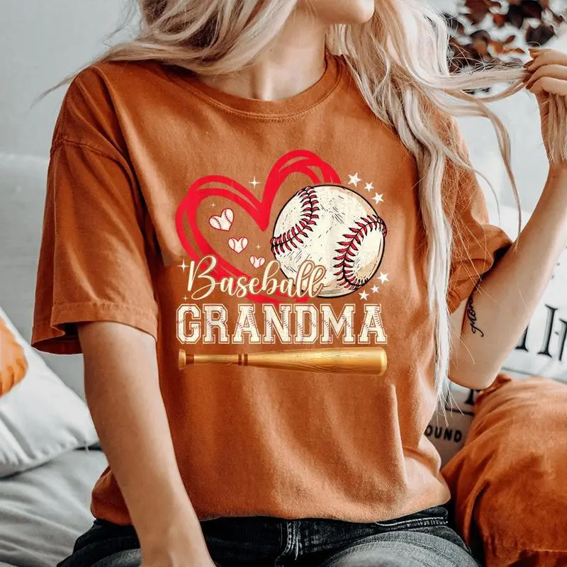Baseball Grandma Family Matching Cute Baseball Grandma Women's Oversized Comfort T-Shirt