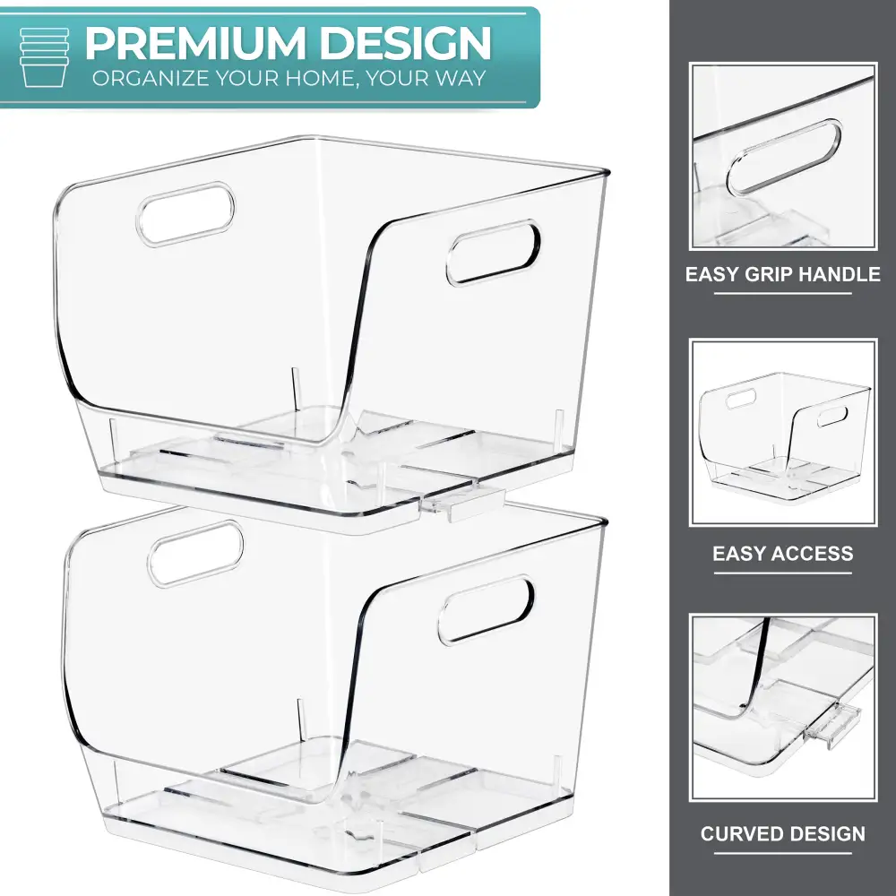 Open Front Storage Bins Square