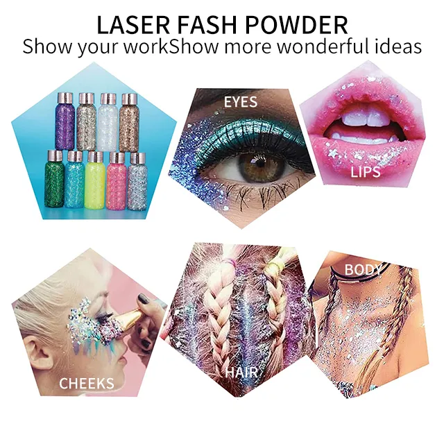 Body Glitter Eyeshadow Face Makeup Cream Sequins Shiny Cosmetics Gel  Private Logo