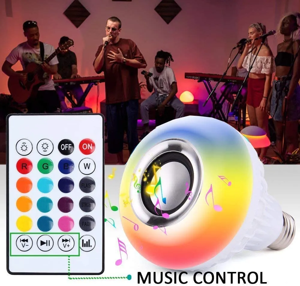 LED Music Light Bulb with remote control Colour Changing
