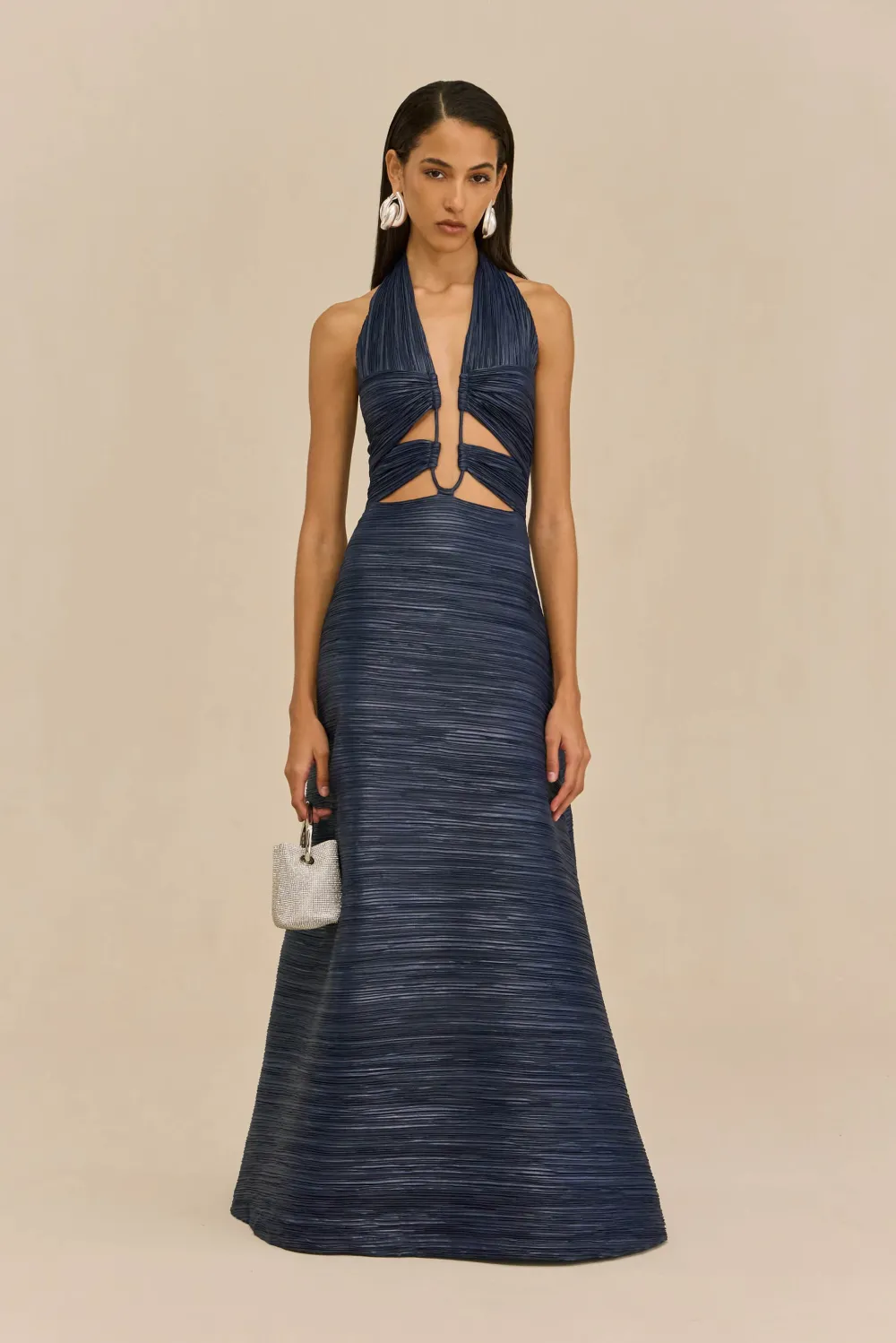 Alina V Neck Halter Maxi Dress