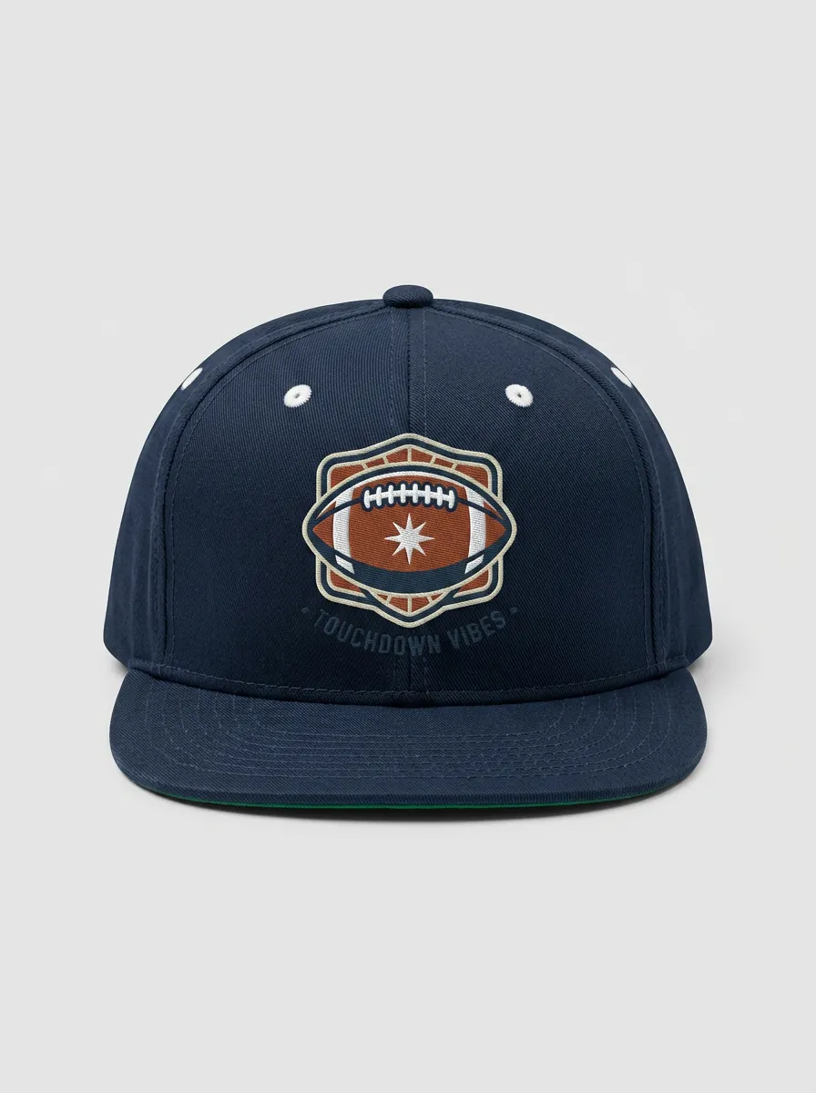 Men's American Football Lover Touchdown Vibes Printed Baseball Cap