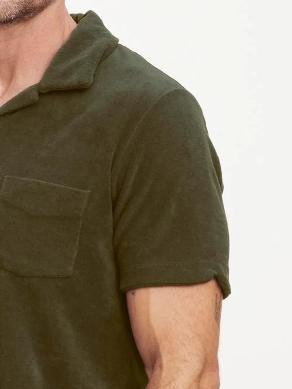 Pocket Front Lapel Neck Solid Polo Shirts