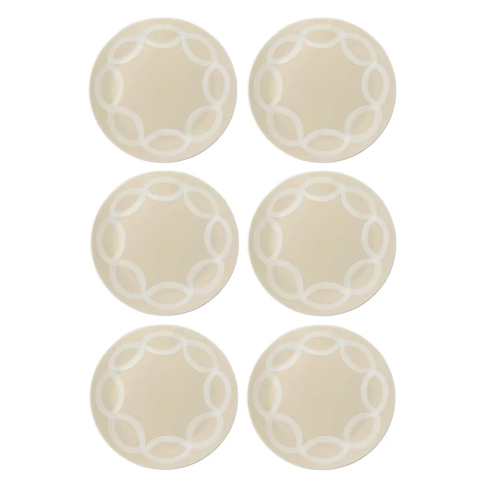 Botanical-Motif Hand-Painted Ceramic Main Plate