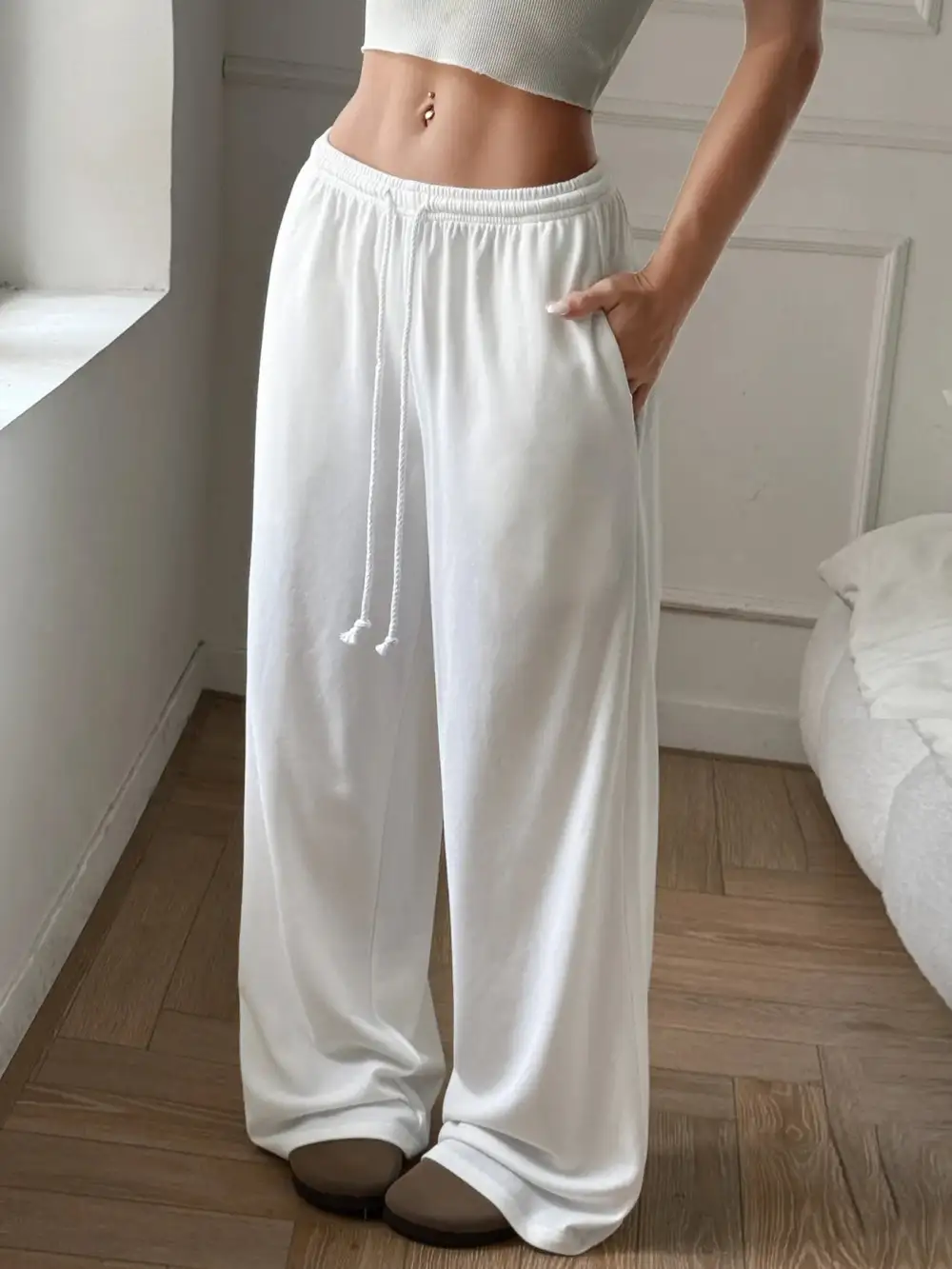 Wide Leg Versatile Trousers