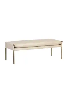 Brass-Frame Accent Bench