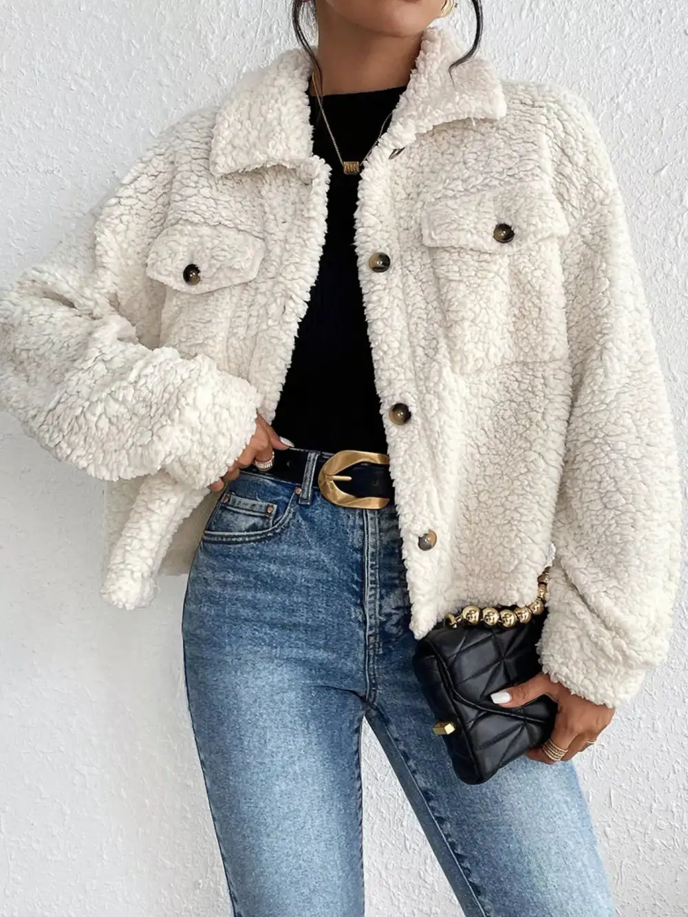 Cozy Sherpa Button Down Jacket