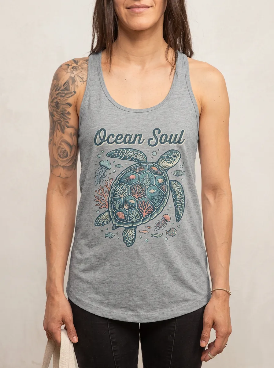 Ocean Lover Sea Tank Top Relaxed