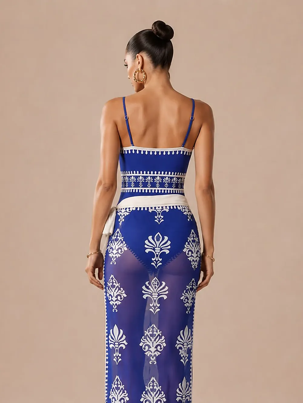 Nora Ethnic-style Printed Swimsuit Set