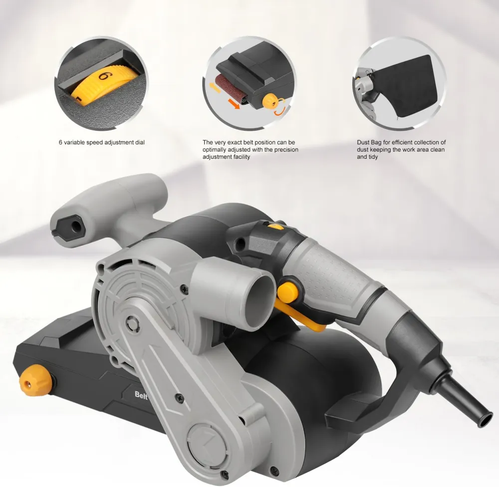 3×21-Inch Belt Sander,8 Amp Variable-speed 170-380RPM 12 Pcs Belts