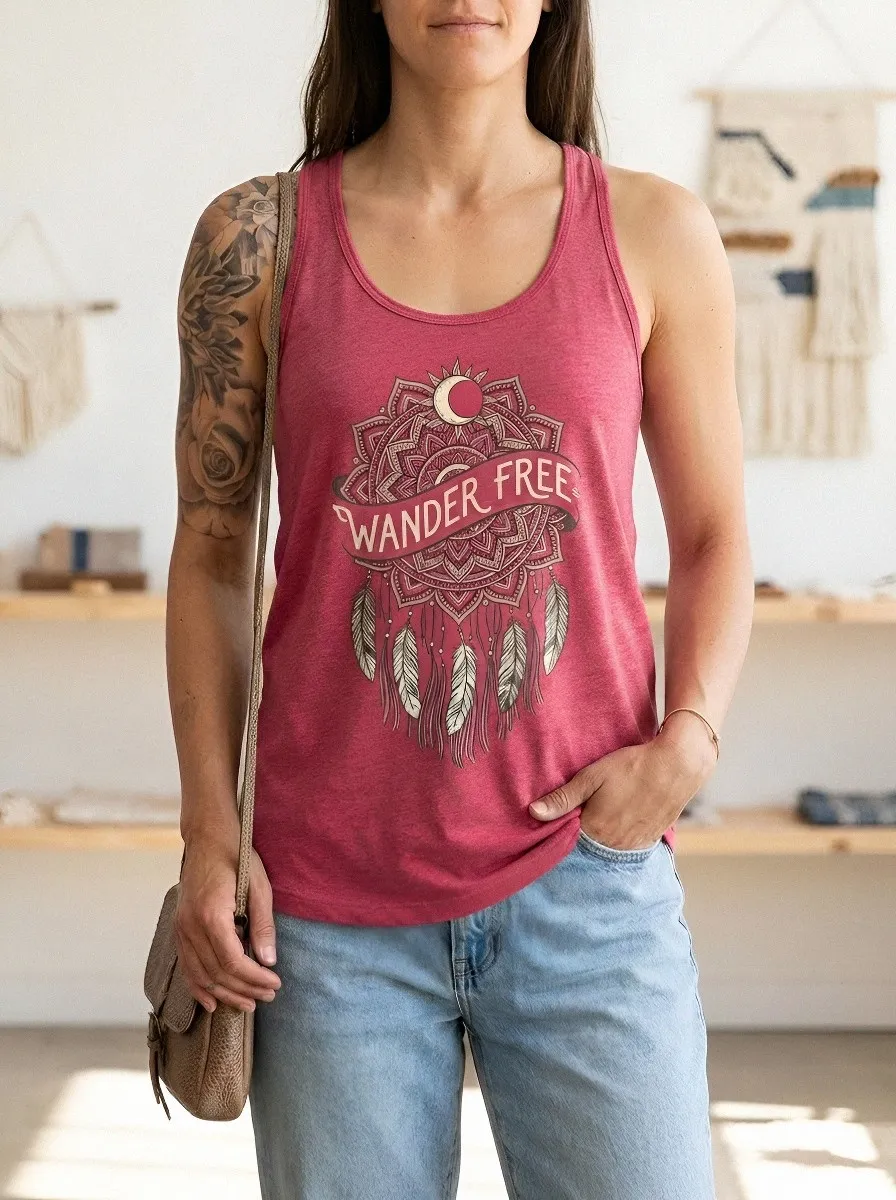 Wander Free Boho Tank Top
