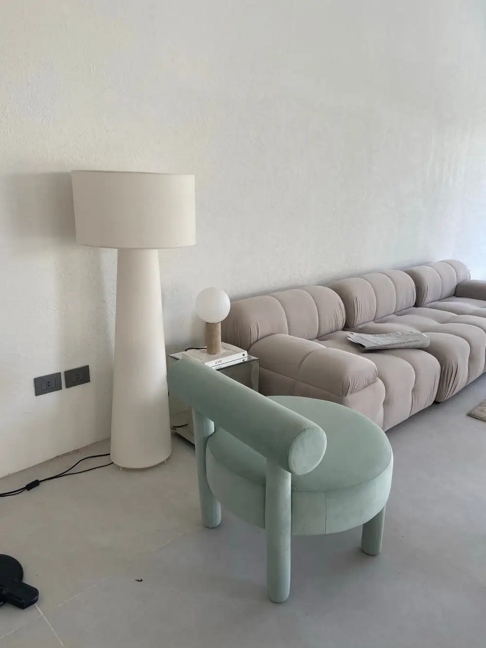Fabric-Wrapped Floor Lamp