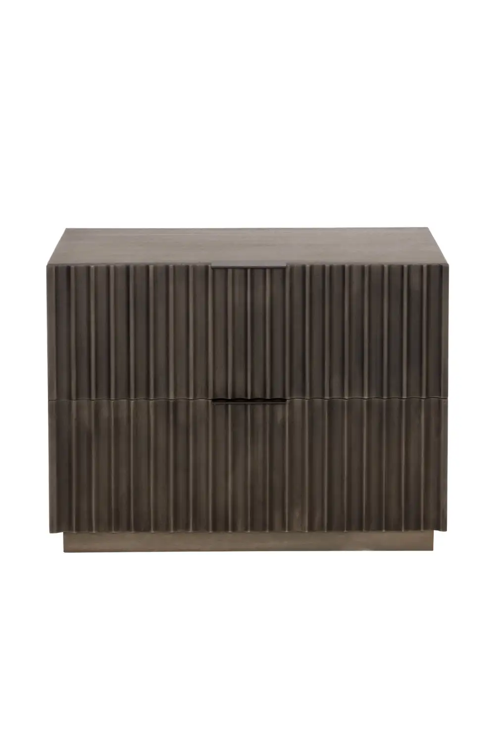 Fluted Wooden Drawer Nightstand