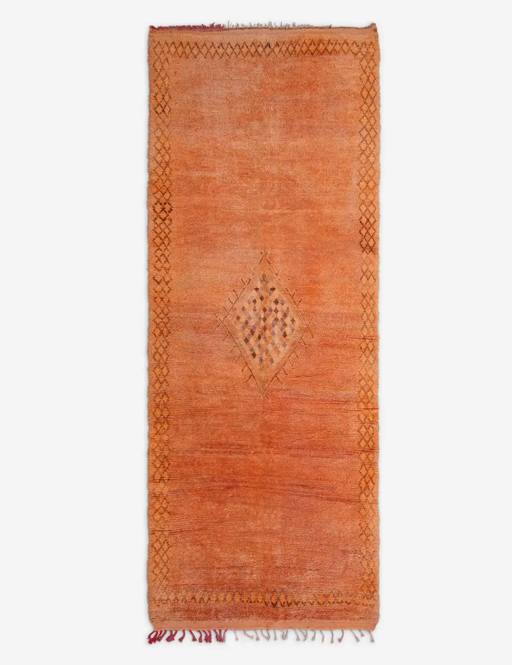 Warm Rich Striking Moroccan Inspired Hand Knotted Wool Area Rug
