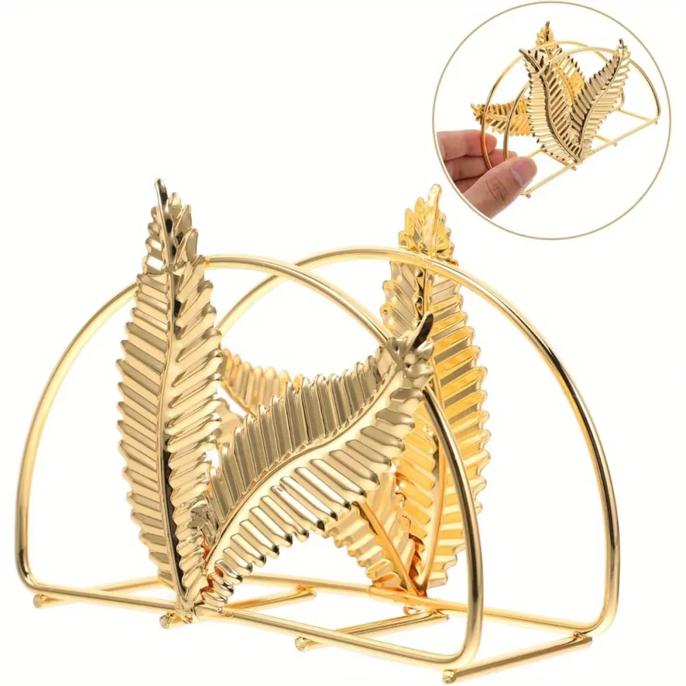 Golden Leaf Napkin Holder