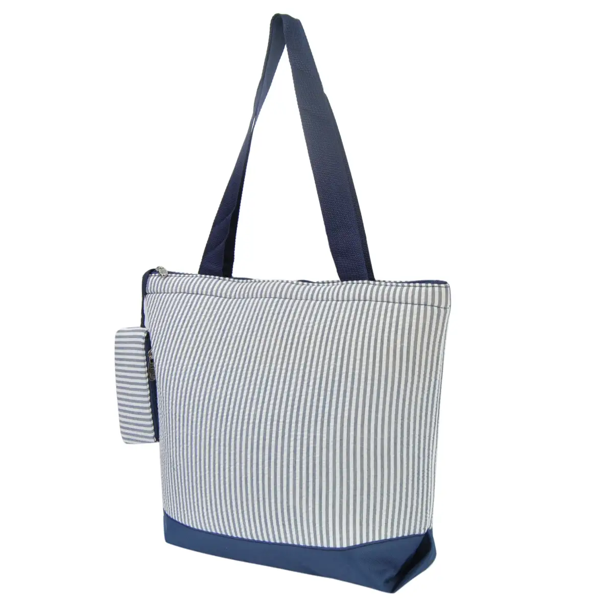Seersucker Canvas Tote Bag