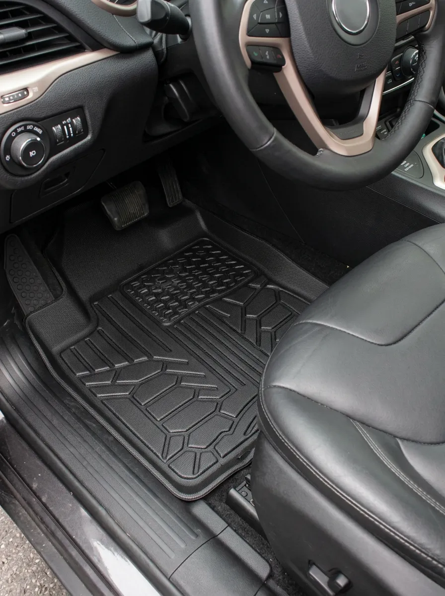 All-Weather Rubber-Texture Heavy-Duty Style Car Floor Mat