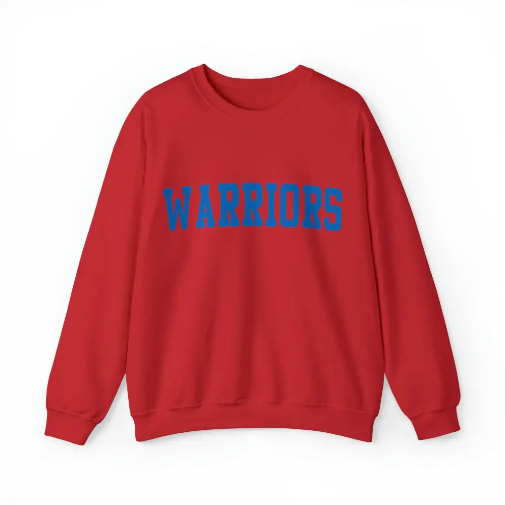 Athletic Lettering Blue Accent Gold Accent Team Graphic Crewneck Sweatshirt