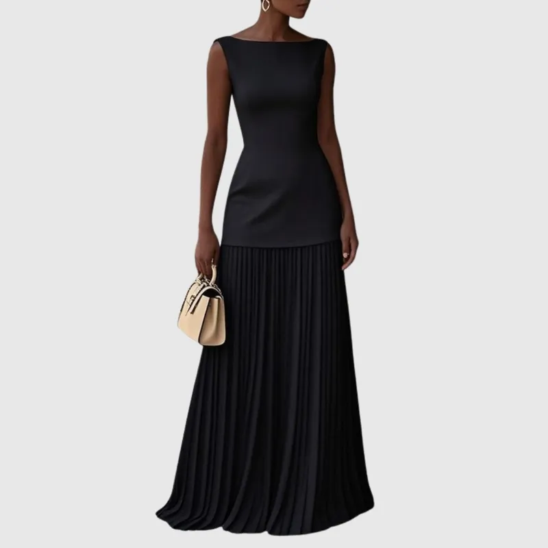 Pleated Maxi Dress