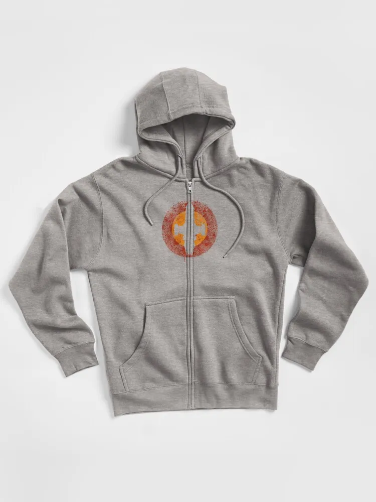 Solar Eclipse Graphic Zipped Hoodie