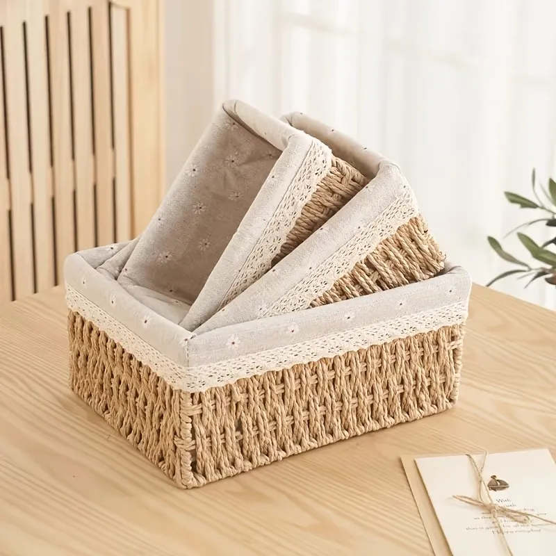 Rustic Woven Organizer Set