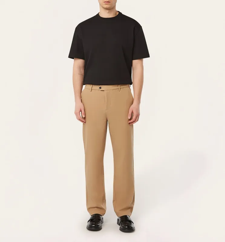 Straight Classic Pants Light Camel