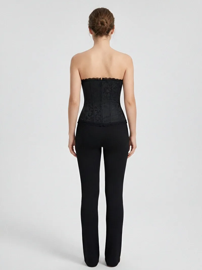Floral Gothic-Inspired Vintage-Inspired Women's Corset Top
