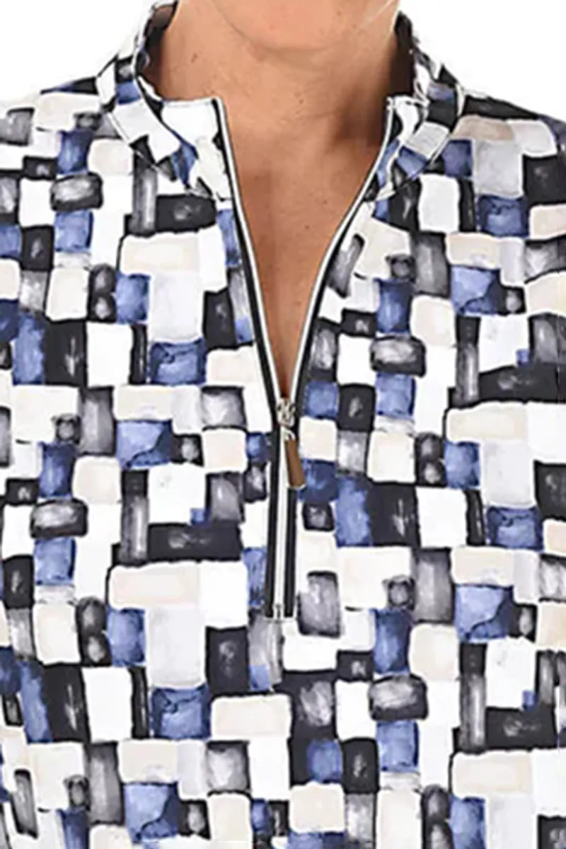 Neutral Cubes Cooling Mock Neck Top