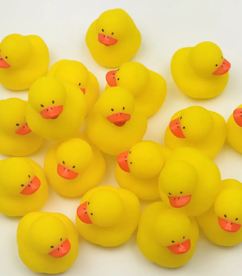 Cheerful Yellow Duck Decorative Figurine
