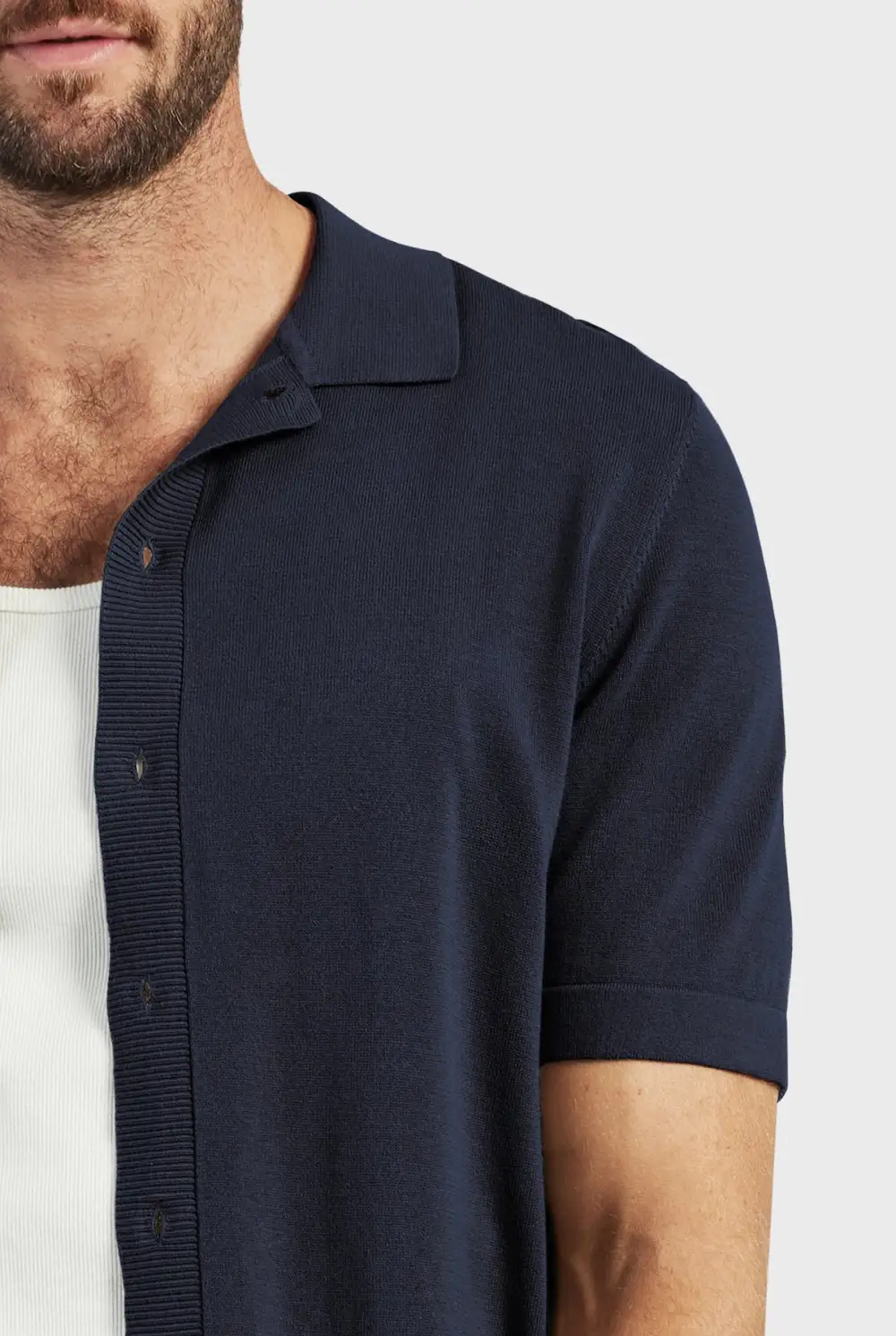 Knit SS Shirt- Winter white