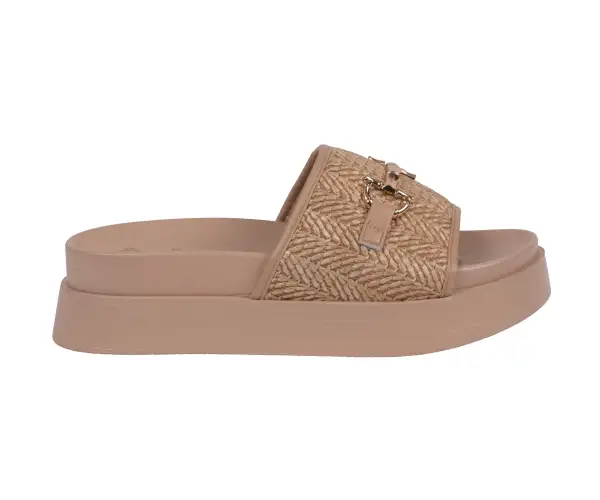 Woven Slide Platform Sandals