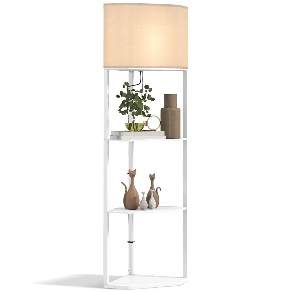 Everyday LED Shelf Pull Chain Corner Floor Lamp