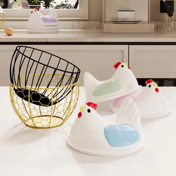 Hen-Shaped Egg Storage Basket
