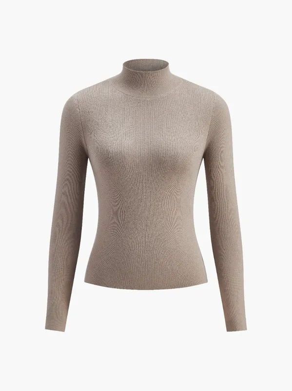 Spring Comfortable Mock High-Neck Top