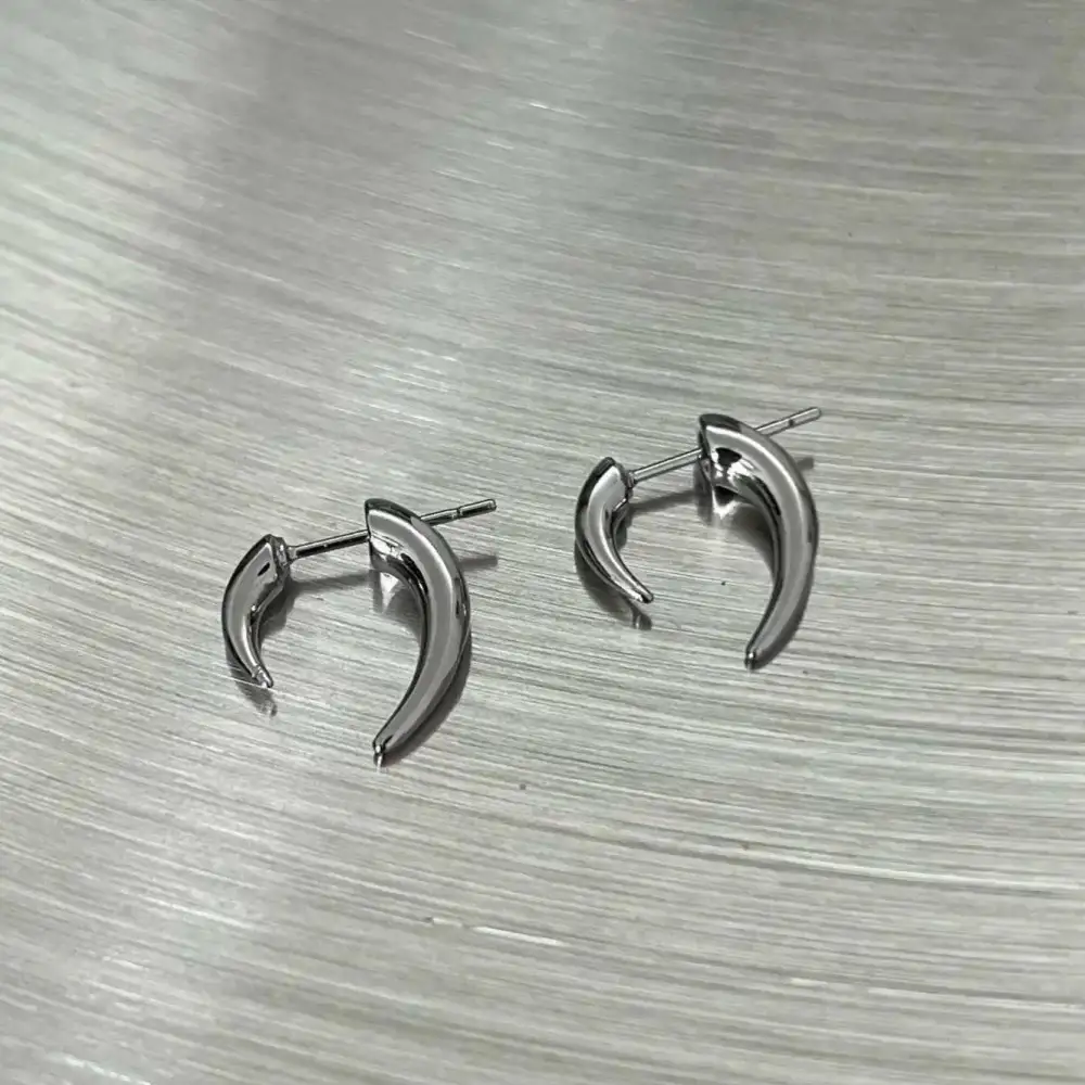 Wolf Tooth Crescent Earrings
