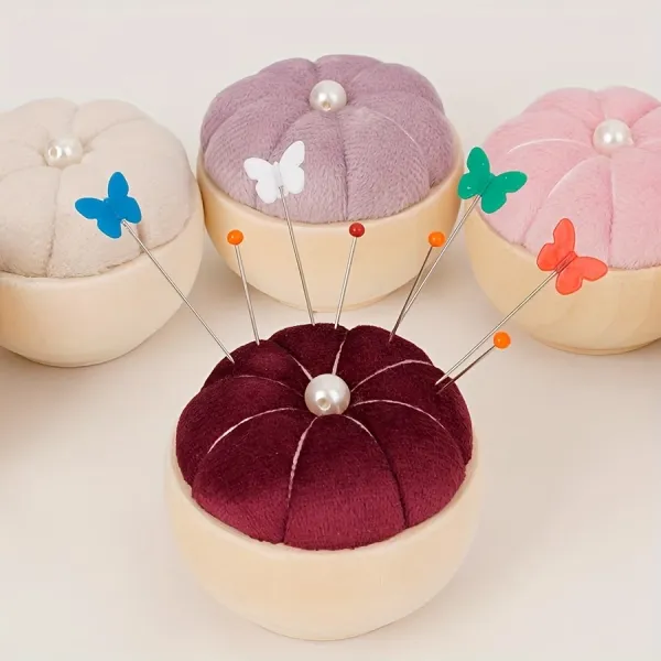Velvet Pumpkin Pin Cushion