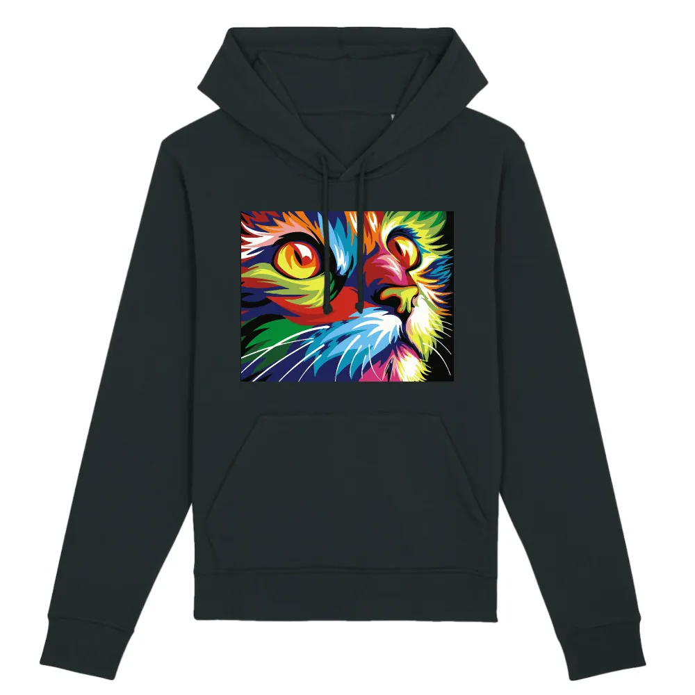 Colorwave Cat Graphic Pullover Hoodie