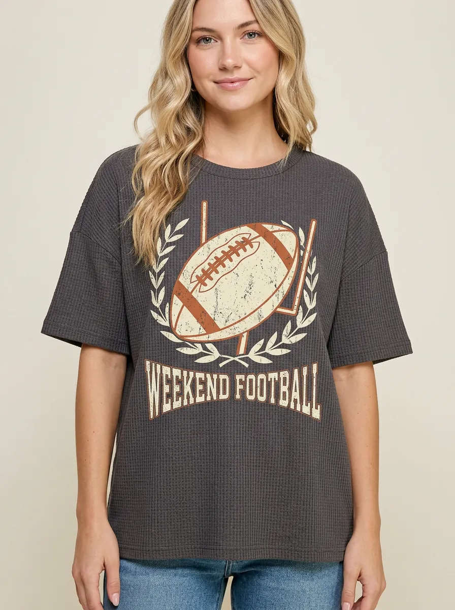 Football Graphic Casual T-Shirt
