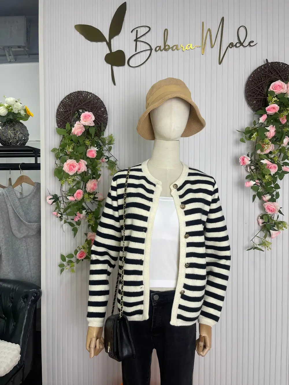 Modern Striped Cardigan