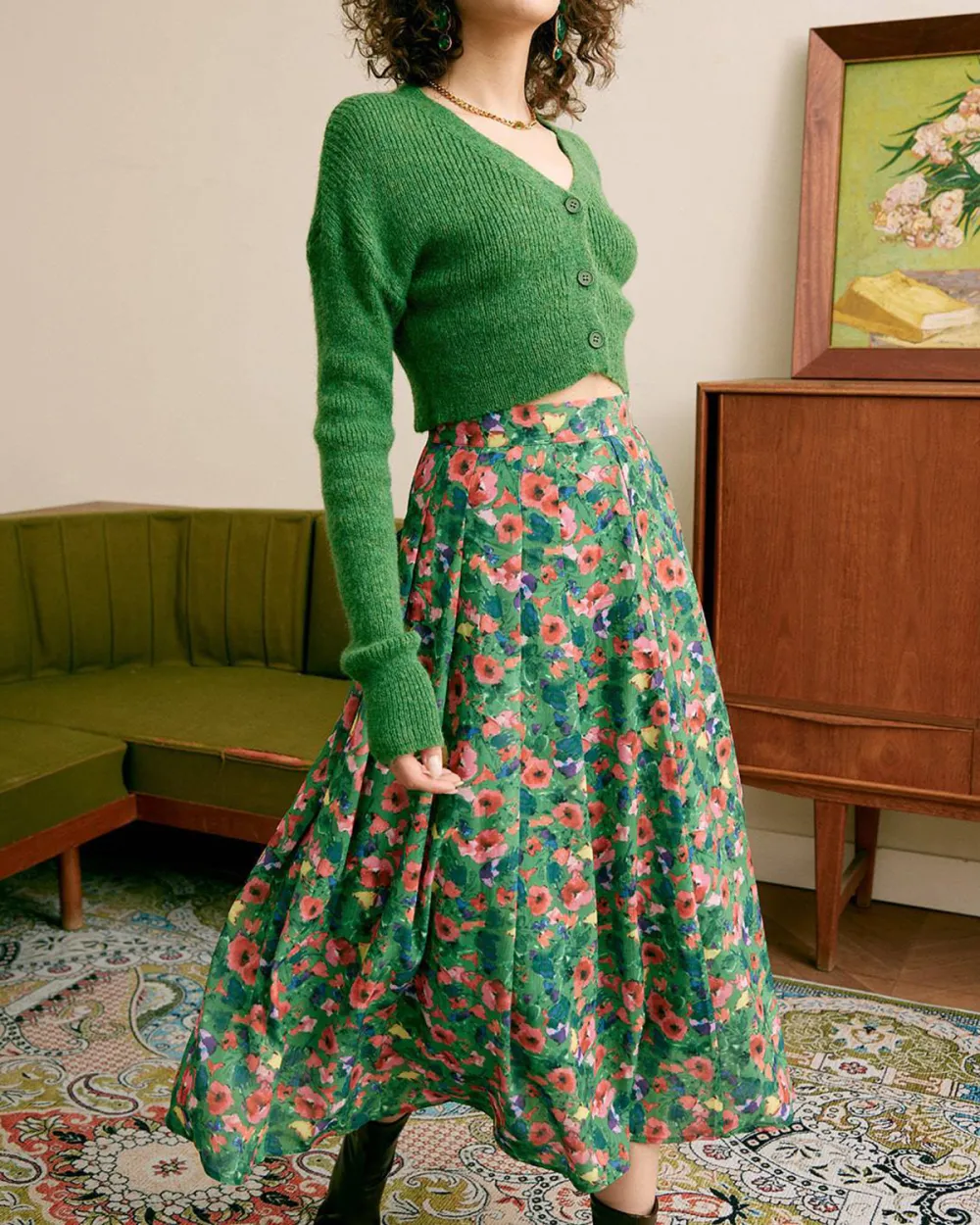 A-Line Mid Length Skirt