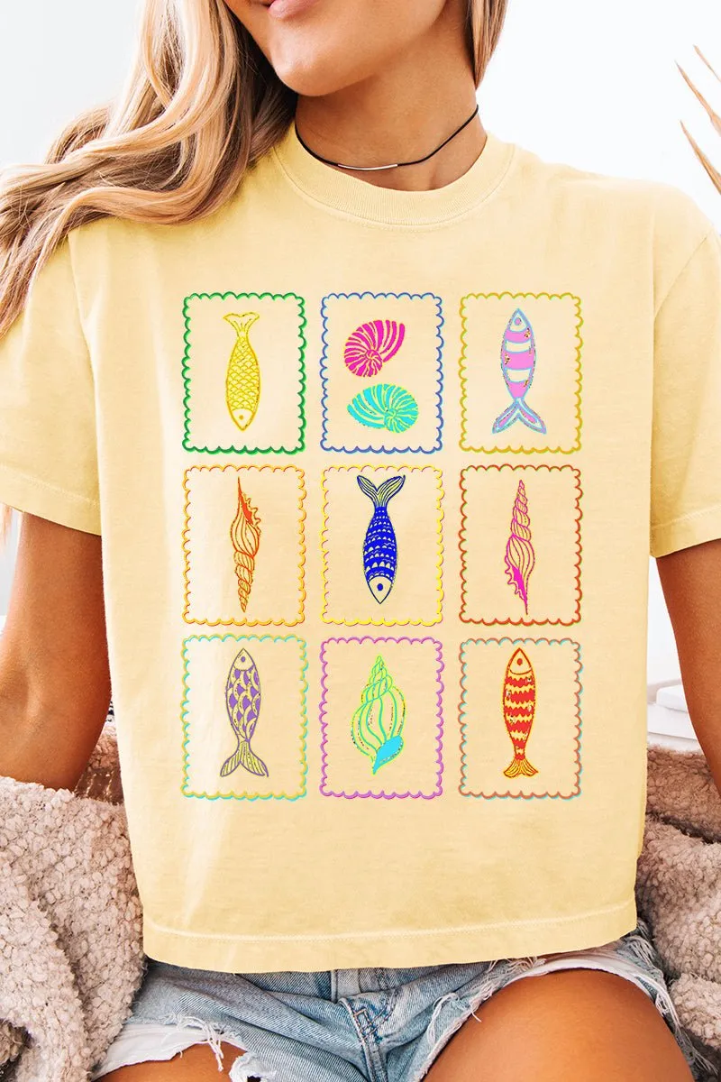 Sea Life Stamps Tee