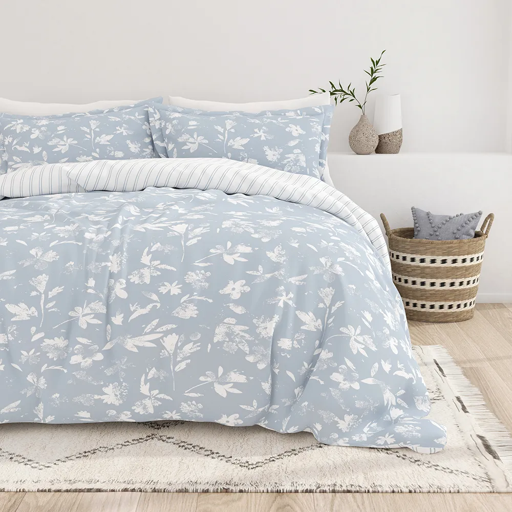 Country Home Pattern Reversible Duvet Cover Set