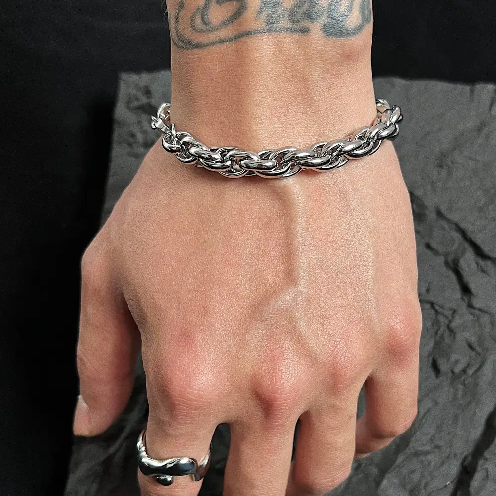 Tight Braided Metal Bracelet