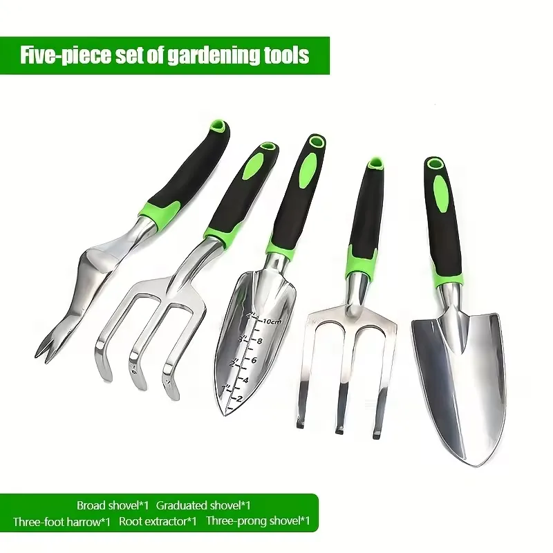 Stainless Steel 5-Piece Garden Tool Kit