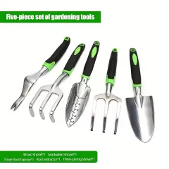 Stainless Steel 5-Piece Garden Tool Kit