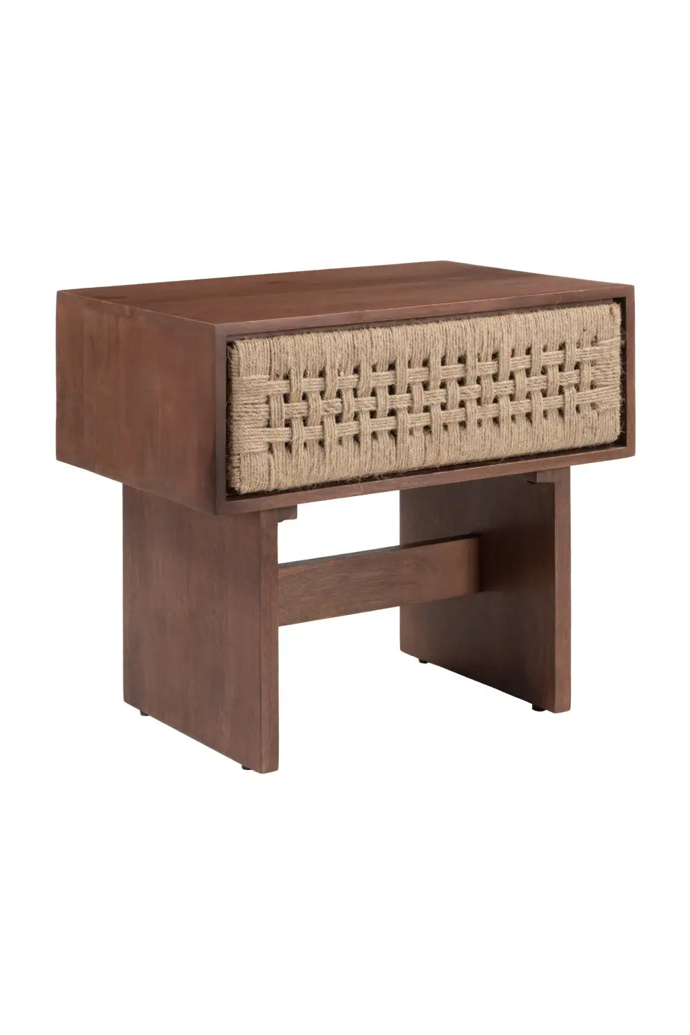 Woven Jute Drawer Nightstand